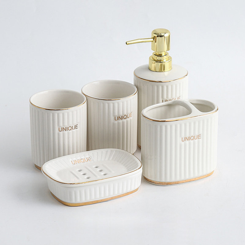 Everly Quinn 5 Pieces Bathroom Accessories Complete Set | Wayfair